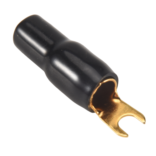 Terminal Spade Fork Adapter Connector Plug Crimp Barrier Spades Speaker Wire Plug-4GA 2