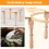 Adjustable Portable Wooden Embroidery Hoop Stand Set Needlework Frame Rack Desktop 9