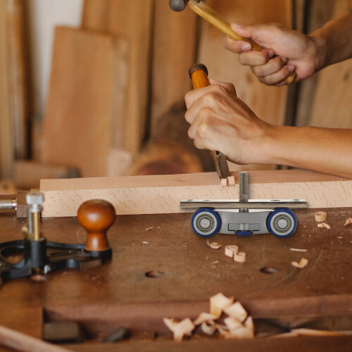 Bifold Tür Hardware Holz Schiebe Pulley Möbel Rad Scheune Roller Wand Falten 2