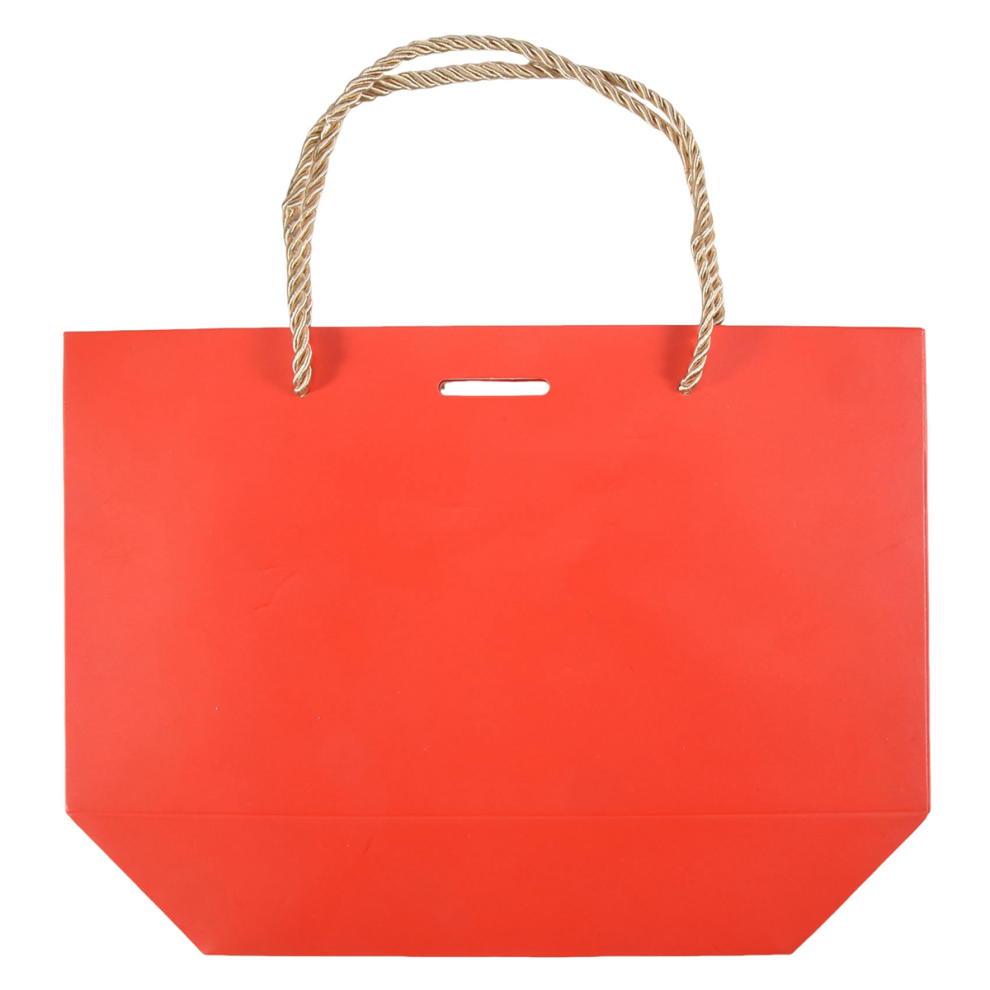 10 Pezzi Di Sacchetti Regalo Con Manico, Carta Per Bomboniere, Sacchetti Con Fiocco E Nastro, Rossi
