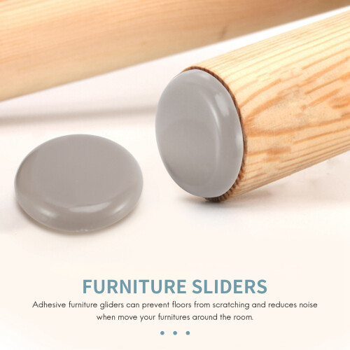 24 Stück Möbelgleiter für Teppich, Laminat, Boden, selbstklebend, Sofa, Bett 2