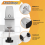 2 Pcs Office Desk Divider Clamp Privacy Screen Clip Holder Bracket Baffle Partition for Table -Silver 7