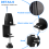 Lot de 2 pinces de séparation pour bureau, écran de confidentialité, support de cloison pour table - Noir 11