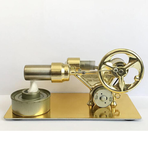 Mini Hot Air Stirling Engine Motor Model Stream Power Physics Experiment Educational Science Toy Gift for Children 2
