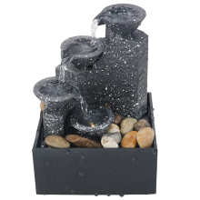 Fontaine à eau courante porte-bonheur pour la maison, le bureau, petite décoration de paysage, cadeaux artisanaux
