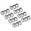 Binder Rings Reusable 3 Hole Electroplated Metal 8