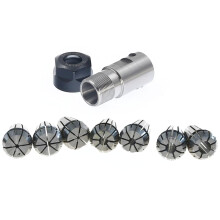 1 jeu de mandrins à pince C25 ER20 14 mm + 7 tiges d'extension d'arbre de moteur de 3 à 12 mm pour tour à broche