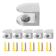 6 PCS Einstellbare Glas Klemmen mm Halterung Zink Legierung Regale Halter Clip für Bad Küche