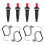 4 Pieces Propane Push-Type Piezo Igniter Kit with Threaded Ceramic Electrode Ignition Plug Wire 30 cm for Gas Grill 3