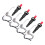 4 Pieces Propane Push-Type Piezo Igniter Kit with Threaded Ceramic Electrode Ignition Plug Wire 30 cm for Gas Grill 4