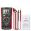 DT9205A Digitalmultimeter Transistortester Elektrisches NCV-Testmessgerät Professionelles Analog-Auto-Range-Rot 2