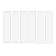 6 stuks/set 5,7 inch rechthoekige siliconen bladwijzermal DIY mal maken epoxyhars sieraden knutselen transparant