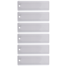 6 stuks/set 3,7 inch rechthoekige siliconen bladwijzermal DIY mal maken epoxyhars sieraden knutselen transparant