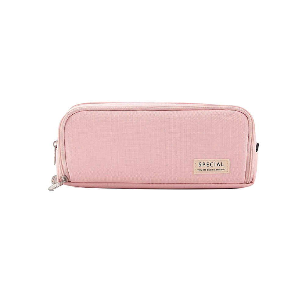 Astuccio Portapenne Di Grande CapacitÃ Con 3 Scomparti, Per La Scuola, Ragazzi, Uomini E Donne (Rosa)