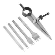 Ledermeißel-Set, Diamant-Schnür- und Nählochstanzwerkzeug und Flügelteiler für