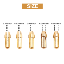 3 Sätze 0,5–3 mm Messing-Bohrfutter, kleine elektrische Bit-Spannzange, passend für Rotationswerkzeuge, Größe – 2,0 mm, 2,35 mm, 3,17 mm