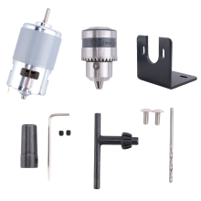 Tour à moteur 775 10 000 tr/min CC 12 V avec mini mandrin de perceuse à main et support de montage pour fraiseuse