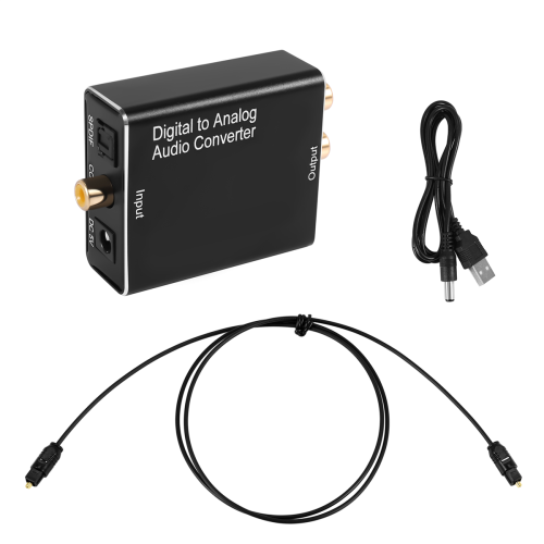 Digital-Analog-Audiokonverter, optischer SPDIF-L/R- und 3,5-mm-AUX-Stereoadapter 2
