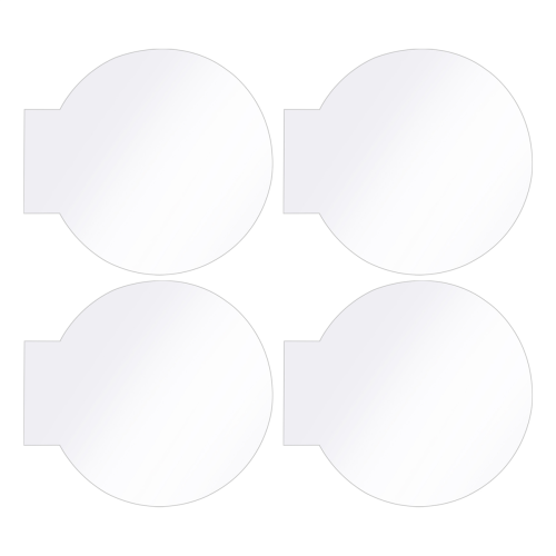 4Pcs Clear Acrylic Sheet Round Panel Thick (4mm) Plastic Board for LED Light Base,Sign,DIY Display Projects 2