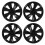 4 Pcs 19 Inch Wheel Hub Cap Matte Black Fully Wrap 1