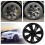 4 Pcs 19 Inch Wheel Hub Cap Matte Black Fully Wrap 11