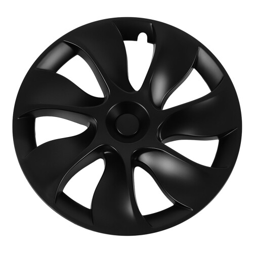 4 Pcs 19 Inch Wheel Hub Cap Matte Black Fully Wrap 2