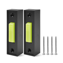 2 stuks universele garagedeuropenerschakelaar 41A4166 verlichte wandgemonteerde drukknop zwarte afwerking met wit midden