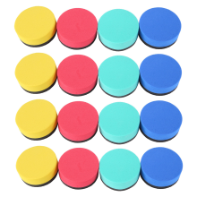 16er-Packung Mini-Radiergummis zum Trockenlöschen, magnetische Whiteboard- und Kreidetafel-Reiniger, Wischer (4 Farben, 2 x 1,5 cm)