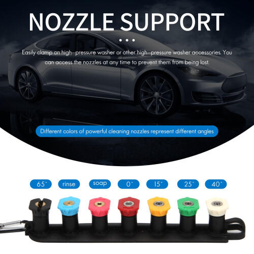 Pressure Washer Nozzle Tips Set with Holder, 7 Tips, 1/4 Inch Quick Connect, 4000 PSI 2
