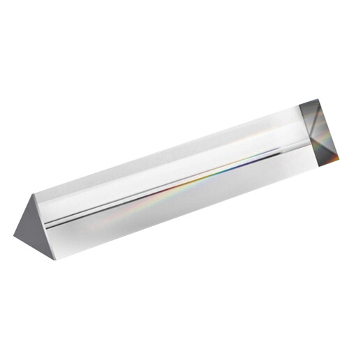 Optical Equilateral Rainbow Triangular Prism Glass Physics Experiment Children Student Photography 1