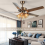 4Pcs Ceiling Fan Pull Chain Set,Bulb and Pattern Extension Pendant 12 Inch (Red Bronze) 7