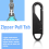 10 Pcs Zipper Pull Replacement Repair Kit Slider Tab Universal Fixer Metal Head (Black) 6