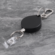 Kleine, robuste, einziehbare Ausweishalterrolle, Ausweis mit Gürtelclip, Schlüsselring für Namenskarten-Schlüsselanhänger