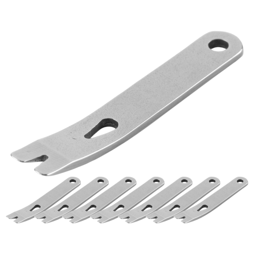 Ensemble de 8 mini-pieds de biche plats multifonctions en acier inoxydable, outils de survie 1