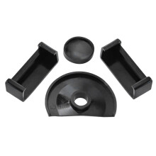 Set van 4 stuks 60 mm bankschroef, rubberen pad, 360 graden tafelbankschroefbeschermers, klem, antislipmat, accessoires