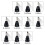Lot de 8 mini feutres noirs à pointe fine pour dessin, illustration, documents techniques et de bureau 6
