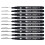 Lot de 8 mini feutres noirs à pointe fine pour dessin, illustration, documents techniques et de bureau 5