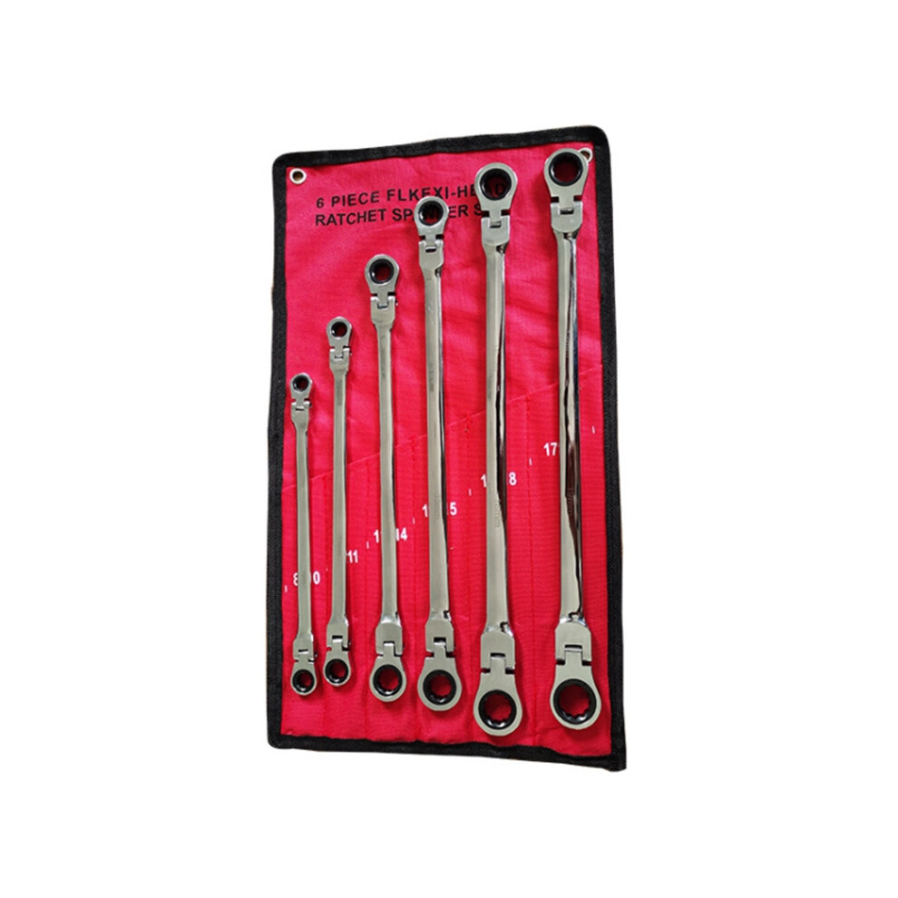 -Set Di Chiavi A Cricchetto Con Testa - Chiave A Aviazione Extra Lunga 72 Denti