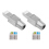 2 Pcs for RJ45 CAT7 Connectors Tool Free Shielded Toolless Modular Network Plug Installation Cable 5
