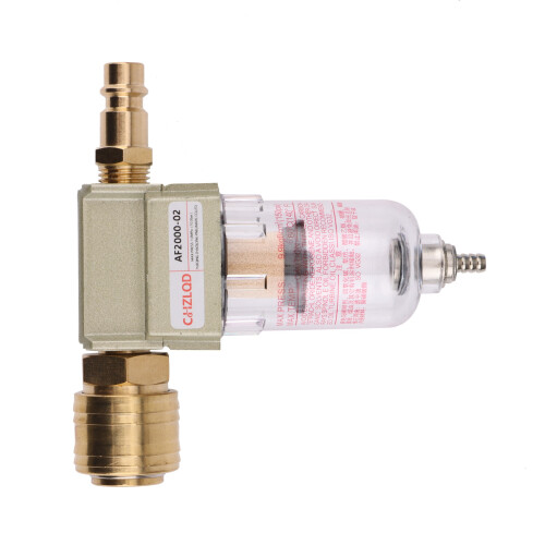 1Pc Oil Water Separator Filter Compressed Air Including 1/4 inch Quick Coupling for the Compressor Tool 2