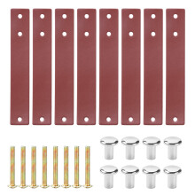 8 stuks leren ladegrepen, handgemaakte ladeknoppen, pure handgrepen voor kastdeuren en laden (bruin)