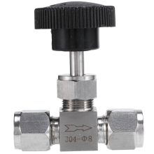 Einstellbare Nadelventil OD 8mm Rohr Edelstahl 304 Hochdruck Säure Proof Gerade Karte Set Kran
