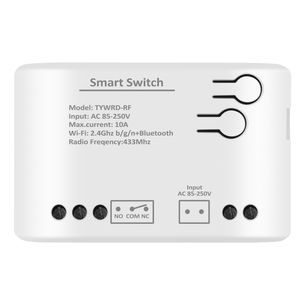 Interruttore Intelligente 1CH AC85-250V Wifi Tuya Telecomando 433 Luce 10A RelÃ¨ Interblocco Autobloccante Inching