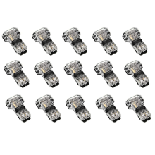15 Stück 3-Wege-2-Pin-Kabelverbinder, Niederspannung, universell, kompakt, T-Tap, kein Abisolieren, für 18–22 AWG-Kabel