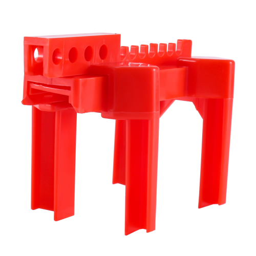 Ball Valve Locking, Adjustable Locking Device, Small, for 1/2Inch-2-1/2Inch Outer Pipe Diameter, Red