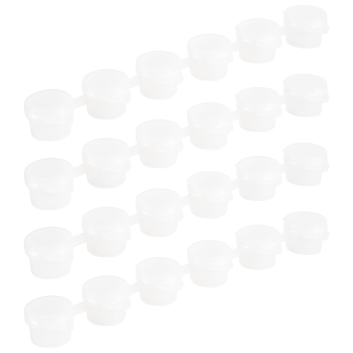 80 Strips 480 Pots Empty Paint Cup Mini Clear Storage Containers for Paintings Art (3Ml) 2