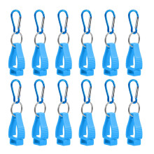 Handschuhclips für Arbeitshalter, Gürtelclip mit Metallkarabinern, Bauarbeiterschutz, Arbeit (blau)