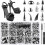 270Set Spikes and Studs,Mixed Shape Punk Spike Rivets Metallic Cone Screw Back Studs with Install Tool for Leather Craft 8