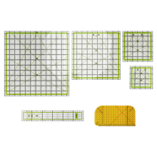 6 stuks quiltliniaal vierkant acryl stof snijden transparante marker strijken