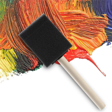 50-teiliges Pinselset mit 5,1 cm Schaumstoff-Holzgriff, ideal für Acryl, Flecken, Lacke, Basteln, Kunst